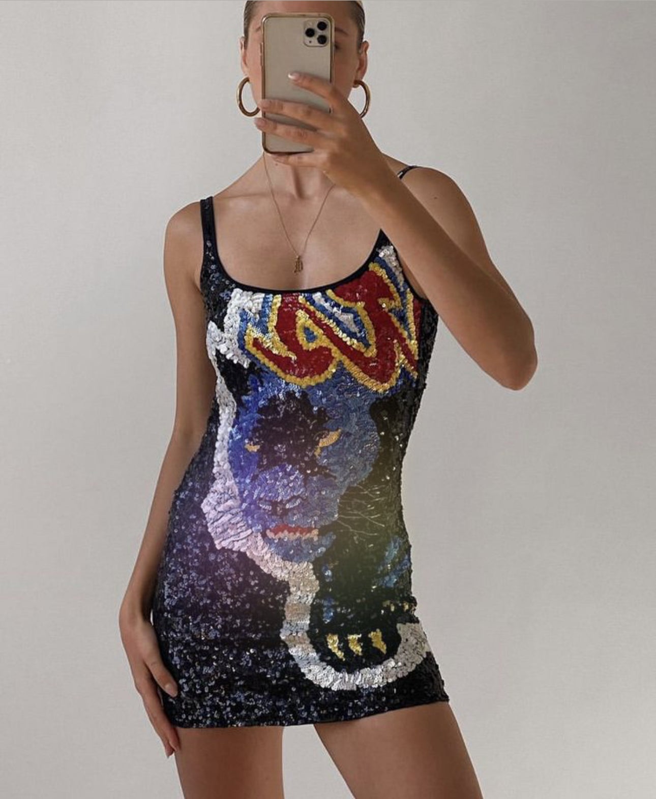 Vintage MissSixty Panther sequined dress