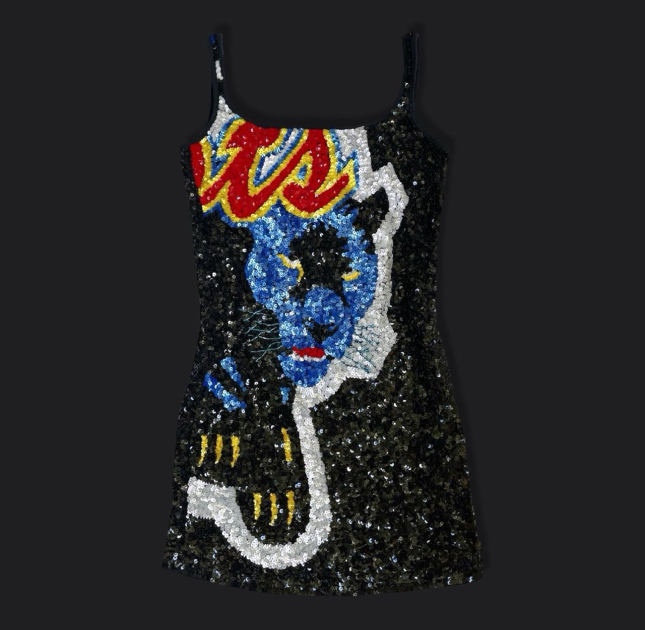 Vintage MissSixty Panther sequined dress