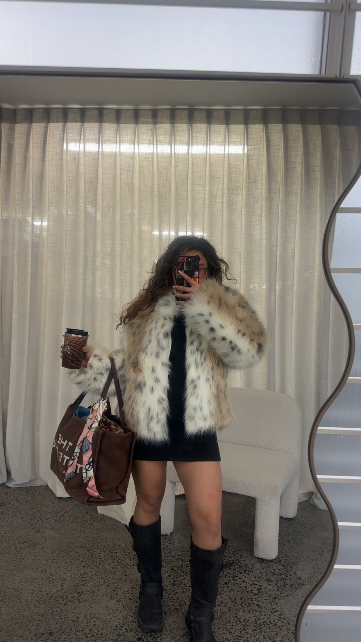 Snow-leopard fur coat