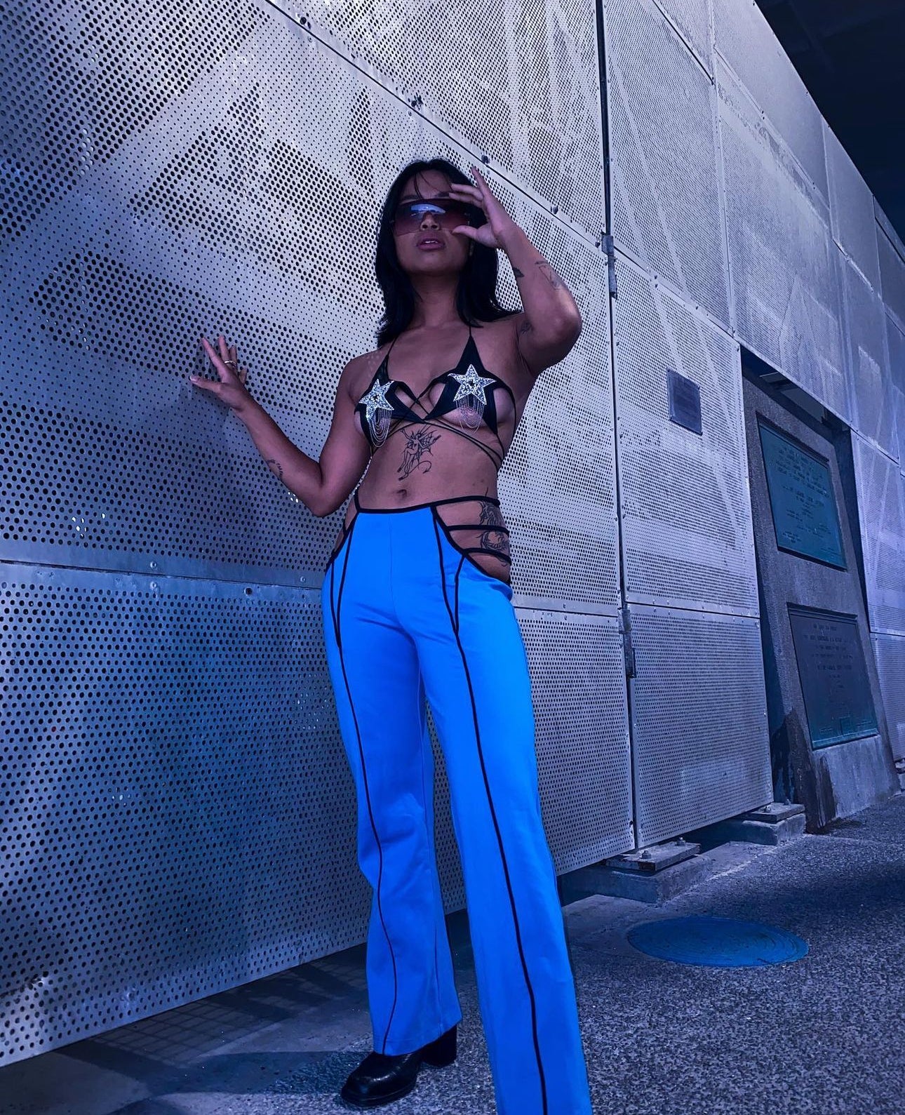 Blue euphoria pants