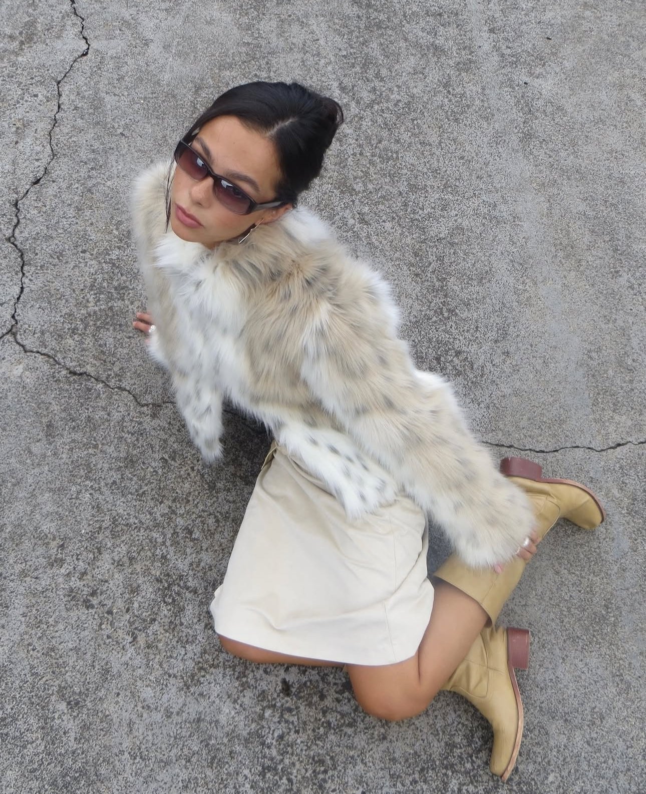 Snow-leopard fur coat