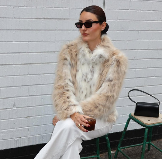Snow-leopard fur coat
