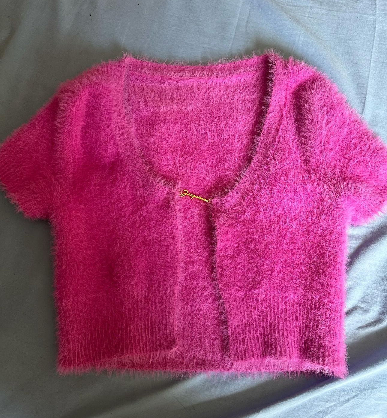 Designer pink fluffy top